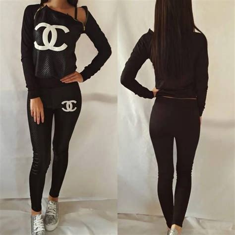 chanel athletic wear|Chanel pantsuit.